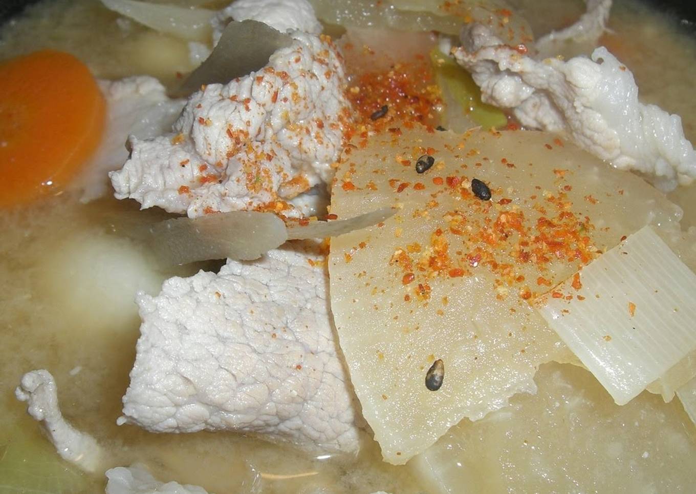 Pork "Tonjiru" professional delicious miso soup