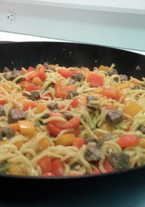A picture of Beef Noodle Stir Fry.