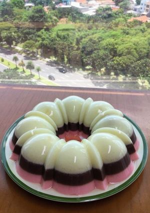 Foto resep Puding lapis segar