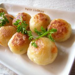 A picture of Chewy Okara and Potato Balls.
