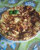 Tortilla de papas con queso muzzarella🔝💞💚