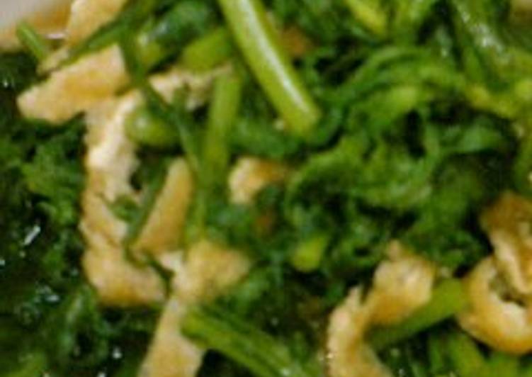 How to Prepare Ultimate Stewed Chrysanthemum Leaves and Abura-age
