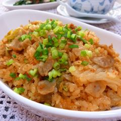 A picture of Pork Kimchi Cooked Rice for Parties.
