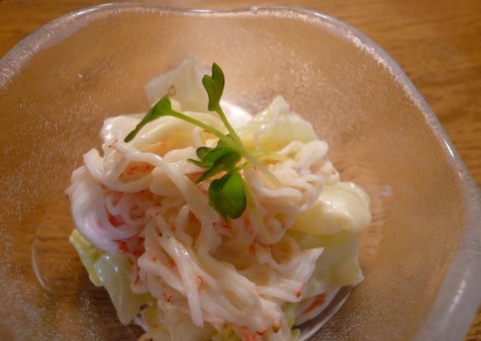 Cabbage and Imitation Crab Lemon-Mayonnaise Salad