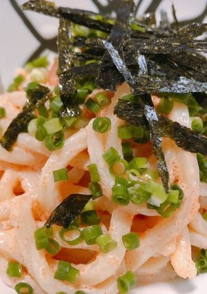 A picture of Easy! Chilled Mentaiko Udon—Just Mix and Serve.