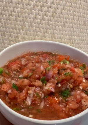 A picture of Tomato salsa.