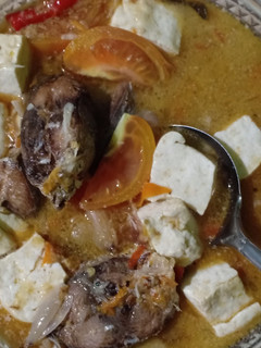 Foto resep Ikan Tuna Tahu kuah Santan