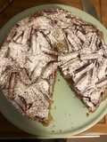 Versunkener Rhabarber-Mandel-Kuchen