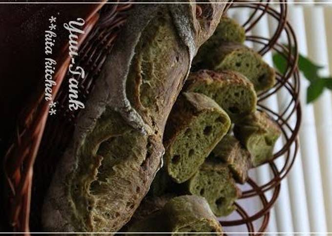 Recipe of Perfect Matcha Green Tea Milk French Bread with White Chocolate