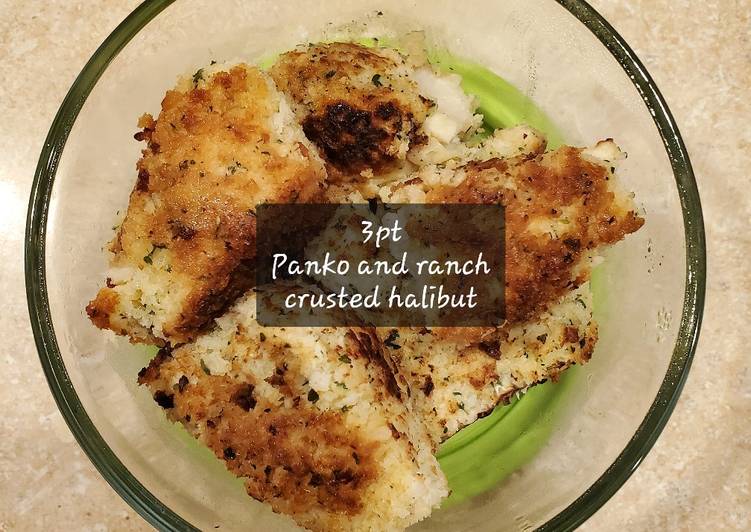 Recipe of Quick Panko Ranch Halibut