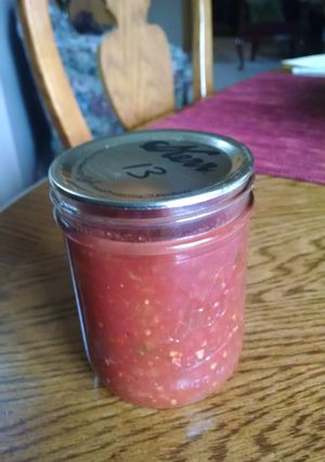 A picture of Salsa, canned.