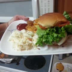 A picture of Simple burger, great flavor.