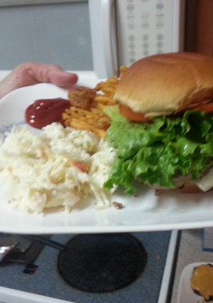 A picture of Simple burger, great flavor.