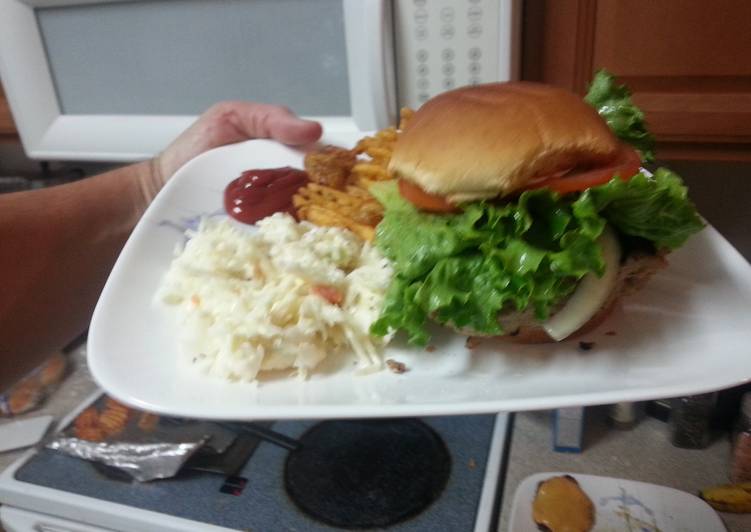 Recipe of Tasty Simple burger, great flavor