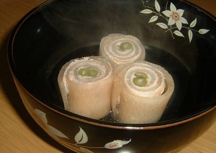 How to Prepare Homemade Daikon Radish and Pork Rolls! For Guests