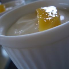 A picture of Cheese Mousse made with Tofu and Yogurt.
