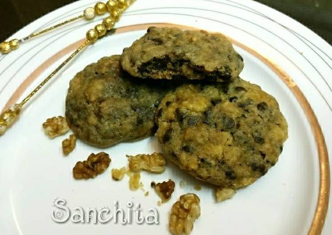 Recipe of Super Quick Chocolate chip butter scotch almonds walnut cookies