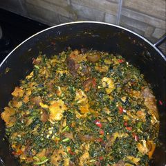 A picture of Vegetable soup.