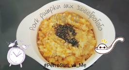 Hình ảnh món Pork pumpkin mix sweet potato porridge - Cháo thịt bằm bí đỏ