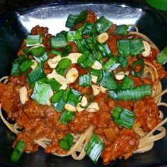 A picture of Dan Dan noodle (easy version).
