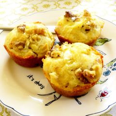 A picture of Walnut and Brie Cheese Muffins.