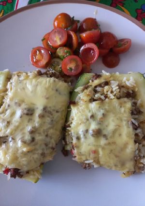 Una foto de Rico zapallitos italianos rellenos