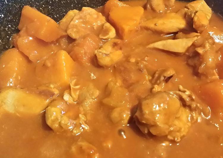 Easiest Way to Cook Perfect Chicken and pumpkin sweet curry