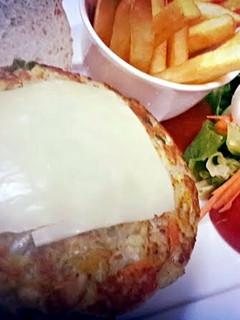 A picture of Kanya's Veggies Burgers.
