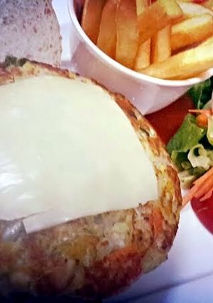 A picture of Kanya's Veggies Burgers.