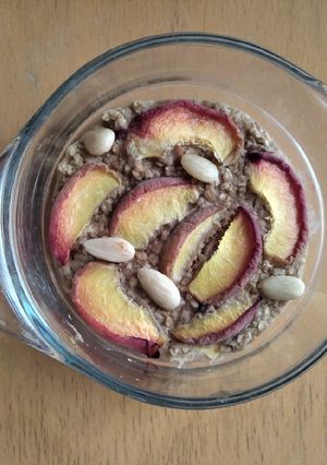 Φωτογραφία της συνταγής Peach and almond baked oats