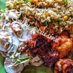 A picture of Coconut fried rice.