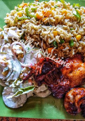 A picture of Coconut fried rice.