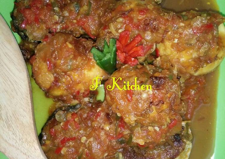 Balado patin telur (bumbu sederhana)