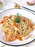 Spaghetti Aglio Olio Spicy Seafood