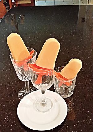 A picture of Orange Cream Popsicles.
