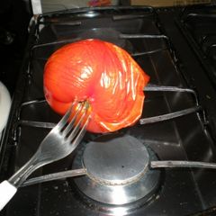 Quick! Easy! Foolproof! How to Toast and Peel Tomatoes A picture of Quick! Easy! Foolproof! How to Toast and Peel Tomatoes.