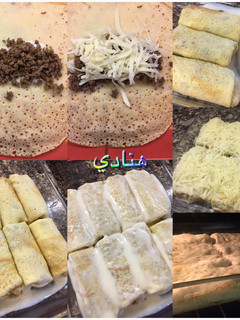 صورة لوصفة كريب محشي باللحمة والجبنة