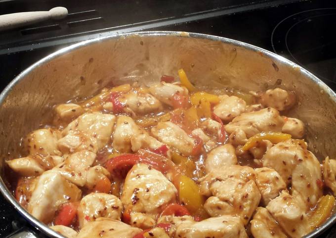 Recipe of Speedy Hot &amp; Sour Chicken &amp; Pepper Stir-fry