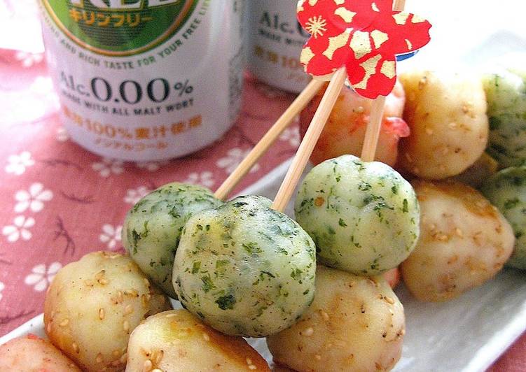 Simple Way to Prepare Super Quick Homemade Tricolor Potato Balls For Cherry Blossom Viewing