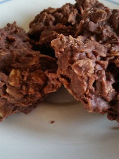 A picture of Fudgy no bake cookies.