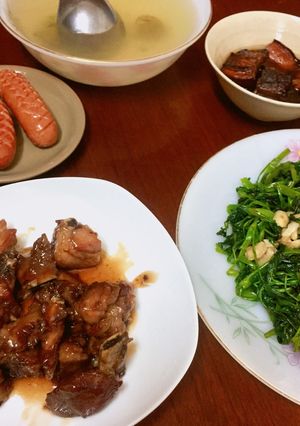 Hình của món Sườn xào chua ngọt.