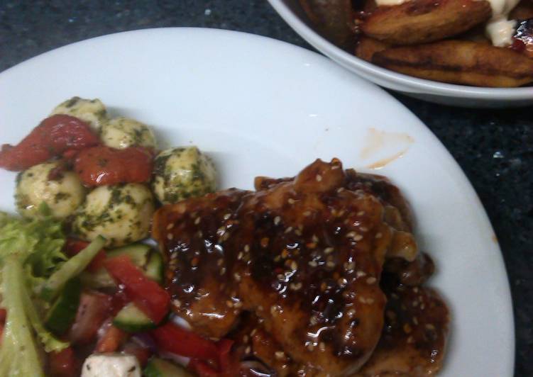 Recipe of Super Quick Homemade Jamie Oliver inspired sticky chicken