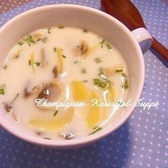 A picture of Mushroom and Potato Milk Soup.