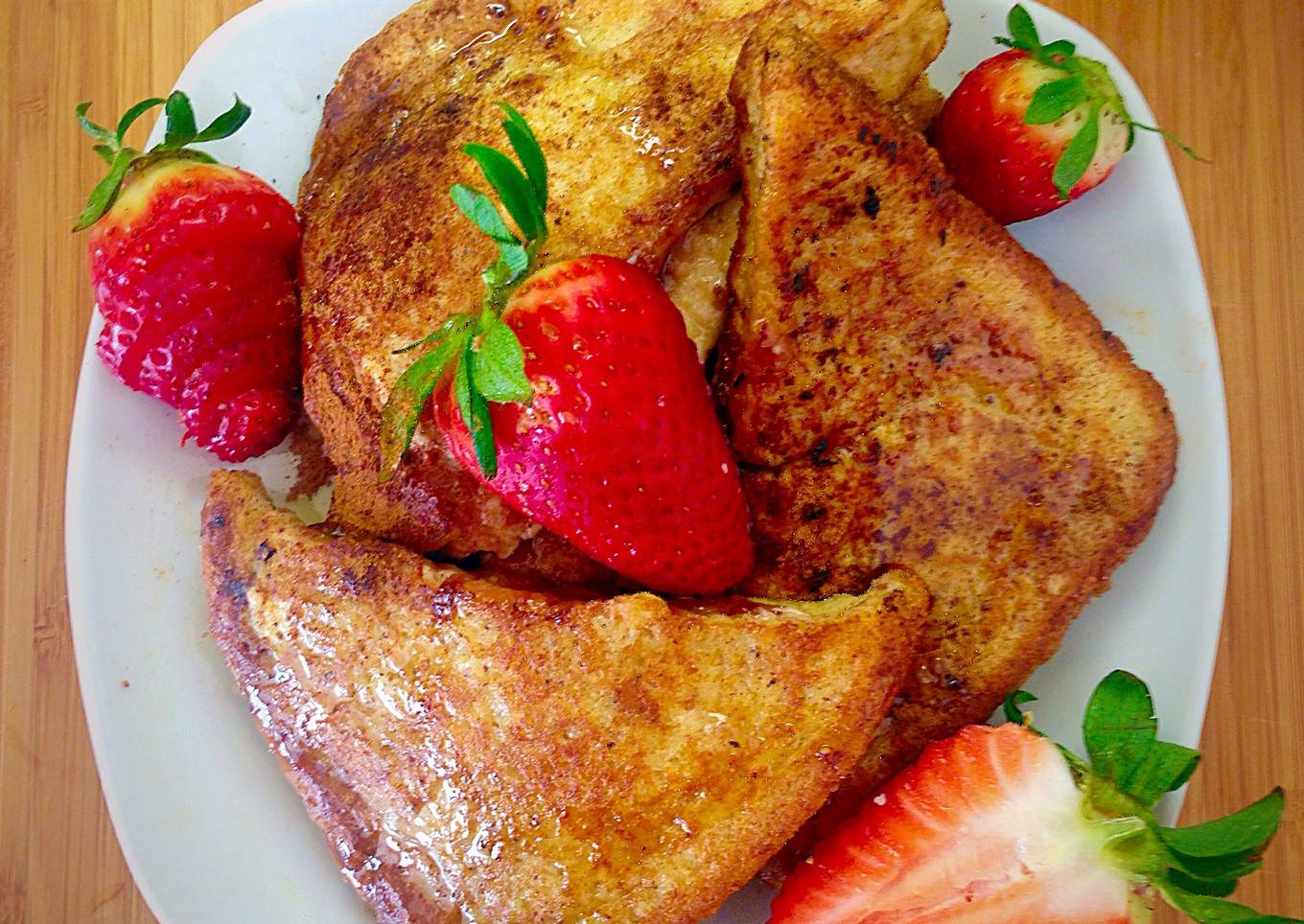 Stuffed Strawberry Cream French Toast