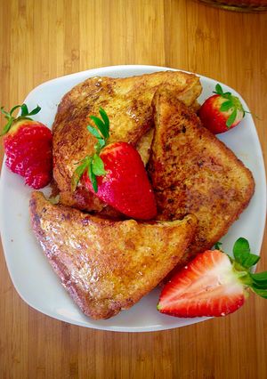 A picture of Stuffed Strawberry Cream French Toast.
