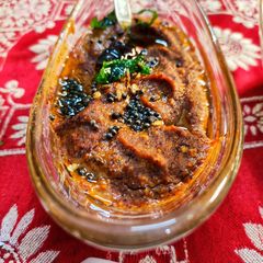 A picture of Onion tomato chutney - serve with Dosa.
