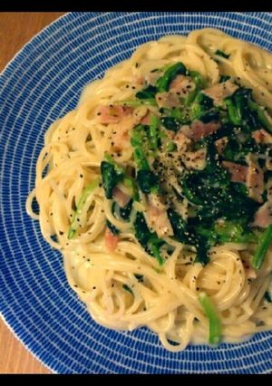 A picture of Spinach Cream Spaghetti.