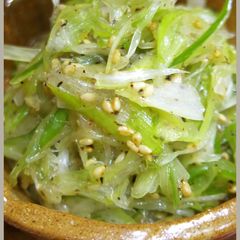 A picture of Leek Namul for Samgyeopsal or other Korean Dishes.