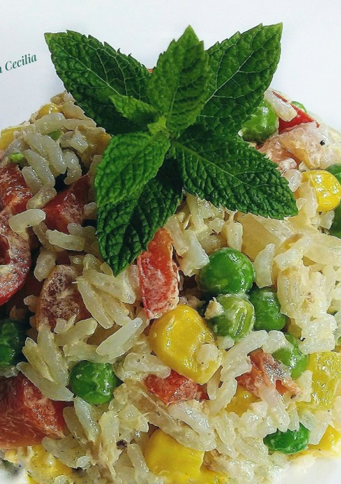 Una foto de Arroz primavera