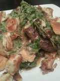 Lamb steaks with anchovy vinaigrette